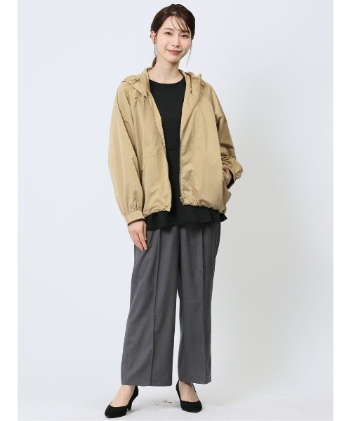 m.f.editorial（エムエフエディトリアル）の「【ややゆったり 裏地無し】コウト/qout ハイデンクロス フーデッドブルゾン（ブルゾン・レディース・キャメル・MEDIUM）」の13枚目の写真