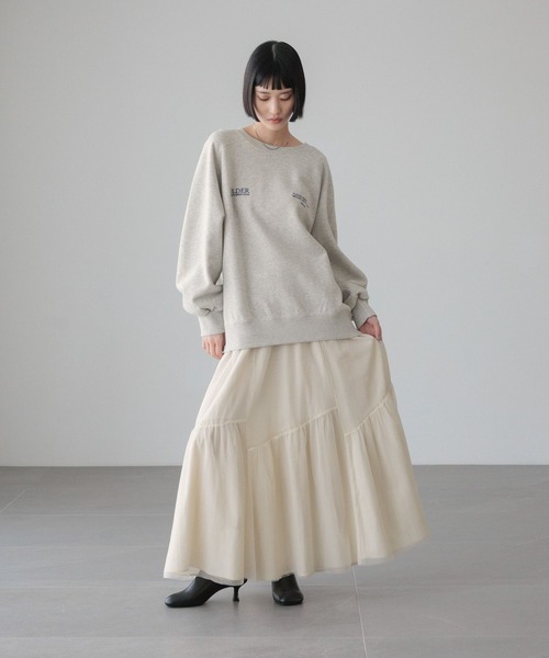 LOWRYS FARM(ローリーズファーム)の「チュールアソートティアードスカート 643601(スカート・レディース・ホワイト系その他/ブラウン/グレー/ブラック/ホワイト・FREE)」の6枚目の写真