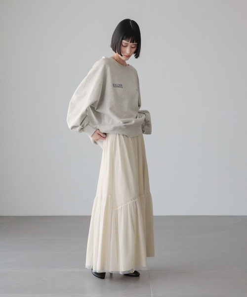 LOWRYS FARM(ローリーズファーム)の「チュールアソートティアードスカート 643601(スカート・レディース・ホワイト系その他/ブラウン/グレー/ブラック/ホワイト・FREE)」の7枚目の写真