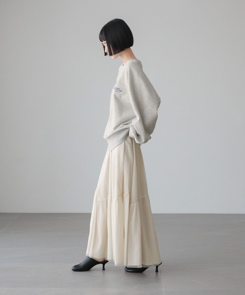 LOWRYS FARM(ローリーズファーム)の「チュールアソートティアードスカート 643601(スカート・レディース・ホワイト系その他/ブラウン/グレー/ブラック/ホワイト・FREE)」の9枚目の写真