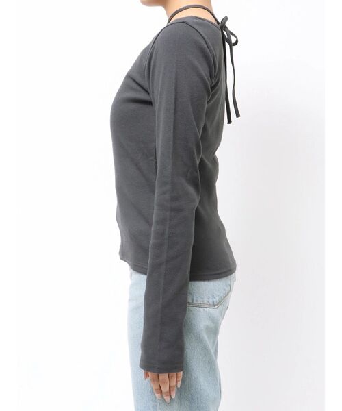 Ungrid（アングリッド）の「リボンデザインロングスリーブTee（Tシャツ/カットソー・レディース・ライトグレー/チャコールグレー/ブルー・FREE）」の22枚目の写真