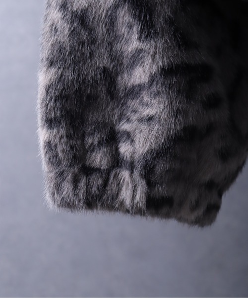 Art re A select（アトリエセレクト）の「フェイクファー レオパードショートジャケット（ブルゾン・メンズ・グレー/ブラウン・M/L）」の11枚目の写真