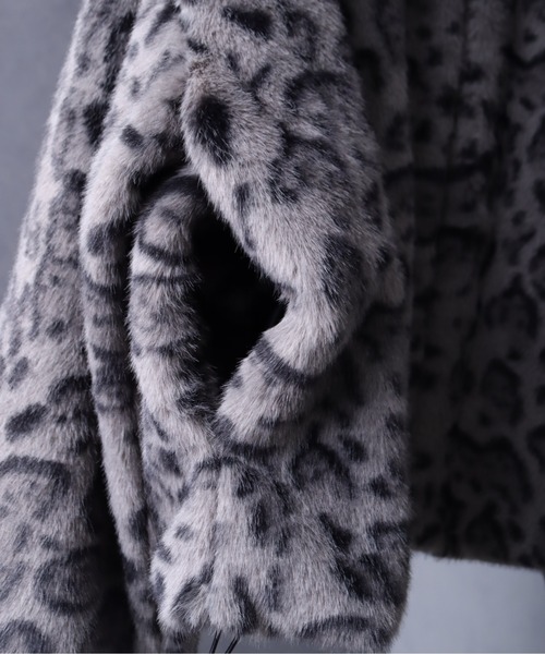 Art re A select（アトリエセレクト）の「フェイクファー レオパードショートジャケット（ブルゾン・メンズ・グレー/ブラウン・M/L）」の13枚目の写真