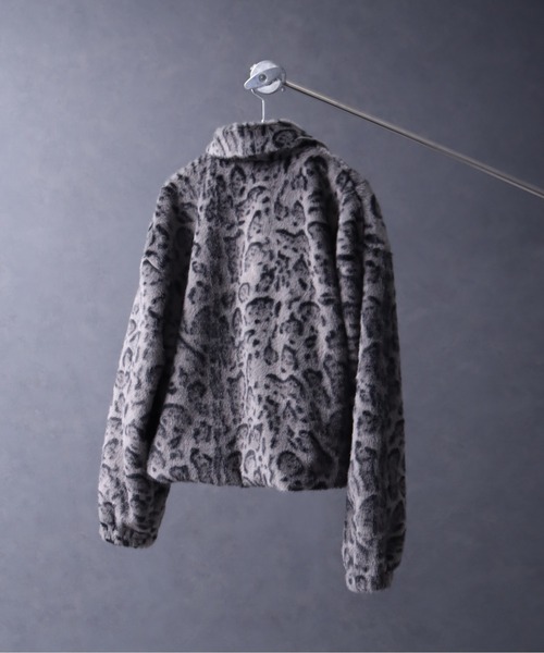 Art re A select（アトリエセレクト）の「フェイクファー レオパードショートジャケット（ブルゾン・メンズ・グレー/ブラウン・M/L）」の8枚目の写真