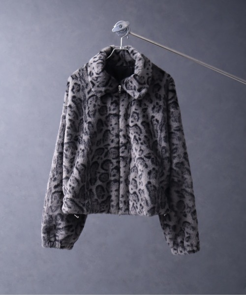 Art re A select（アトリエセレクト）の「フェイクファー レオパードショートジャケット（ブルゾン・メンズ・グレー/ブラウン・M/L）」の7枚目の写真