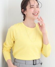 SHOO・LA・RUE | 【洗濯機可/S-LL/セットアップ可】シンプルきれい見え クルーネックニット(ニット/セーター)