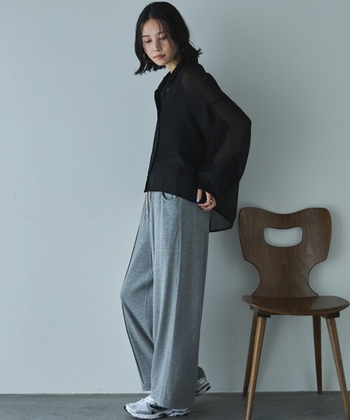 Doux archives(ドゥアルシーヴ)の「【EC先行予約】メッシュドルマンシャツ(シャツ/ブラウス・レディース・オフホワイト/ブラック/キャメル・FREE)」の10枚目の写真