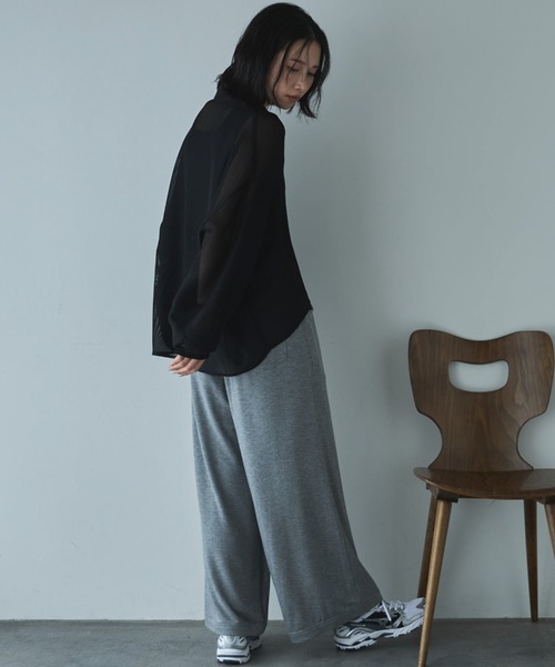 Doux archives(ドゥアルシーヴ)の「【EC先行予約】メッシュドルマンシャツ(シャツ/ブラウス・レディース・オフホワイト/ブラック/キャメル・FREE)」の12枚目の写真