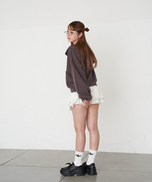 RAY CASSIN(レイカズン)の「【セットアップで着られる】ピグメントスタッズドルマンスウェットパーカー(スウェット・レディース・ブラウン系その他2/グレー/ベージュ系その他2・FREE)」の19枚目の写真