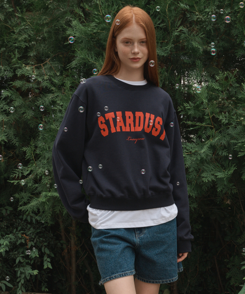LOSSYROW(ロッシロー)の「Stardust sweatshirt Navy(スウェット・レディース・ネイビー・FREE)」の3枚目の写真