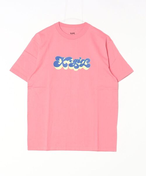 X-girl(エックスガール)の「CANDY LOGO S/S TEE(Tシャツ/カットソー・レディース・チャコールグレー/ホワイト/ピンク・S/M/L)」の2枚目の写真