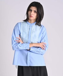 RAW FUDGE（ローファッジ）の「シアープリーツスタンドブラウス（シャツ/ブラウス）」