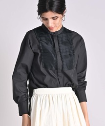 RAW FUDGE（ローファッジ）の「シアープリーツスタンドブラウス（シャツ/ブラウス）」