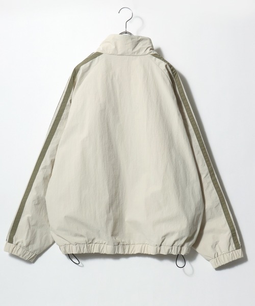 DISCUS（ディスカス）の「2026SS DISCUS/ディスカス ナイロン ワンポイント刺繍/サイドライン ラグラントラックジャケット レディース メンズ（ブルゾン・メンズ・ベージュ/ネイビー/アイボリー/ブラック・M/L/XL）」の6枚目の写真