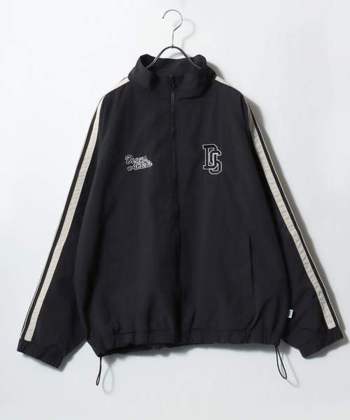 DISCUS（ディスカス）の「2026SS DISCUS/ディスカス ナイロン ワンポイント刺繍/サイドライン ラグラントラックジャケット レディース メンズ（ブルゾン・メンズ・ベージュ/ネイビー/アイボリー/ブラック・M/L/XL）」の9枚目の写真