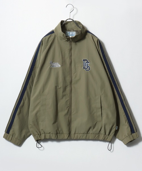 DISCUS（ディスカス）の「2026SS DISCUS/ディスカス ナイロン ワンポイント刺繍/サイドライン ラグラントラックジャケット レディース メンズ（ブルゾン・メンズ・ベージュ/ネイビー/アイボリー/ブラック・M/L/XL）」の7枚目の写真