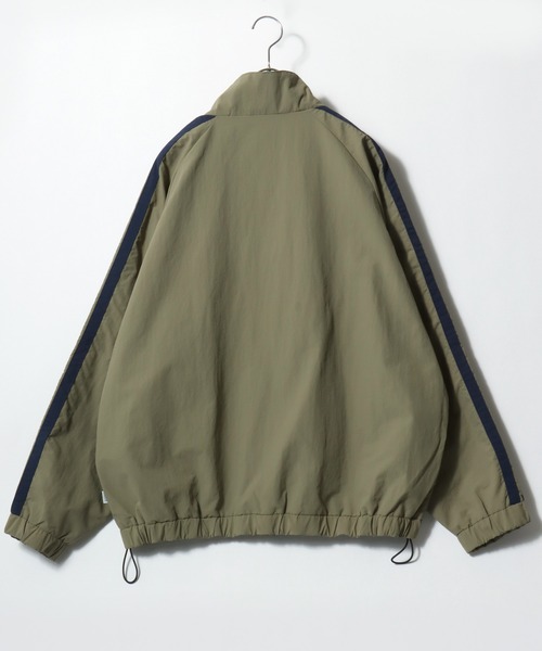 DISCUS（ディスカス）の「2026SS DISCUS/ディスカス ナイロン ワンポイント刺繍/サイドライン ラグラントラックジャケット レディース メンズ（ブルゾン・メンズ・ベージュ/ネイビー/アイボリー/ブラック・M/L/XL）」の8枚目の写真