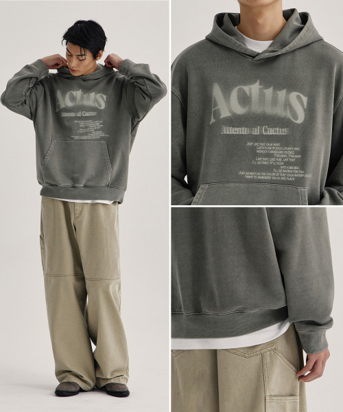 KIIMUIR（キミュア）の「ピグメント ACTUS フードパーカー_カーキ（パーカー・レディース・カーキ・LARGE/SMALL/MEDIUM）」の2枚目の写真