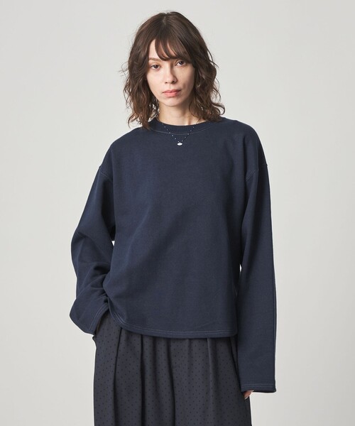 Steven Alan(スティーブンアラン)の「<Steven Alan>コットン スウェット プルオーバー(Tシャツ/カットソー・レディース・オフホワイト/ダークブラウン/ネイビー・FREE)」の5枚目の写真
