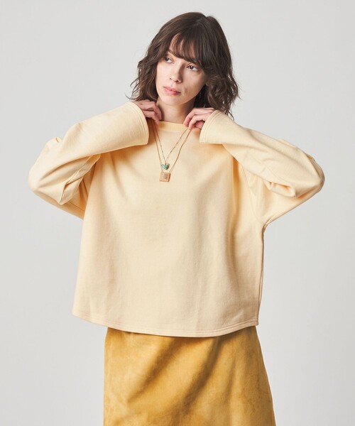 Steven Alan(スティーブンアラン)の「<Steven Alan>コットン スウェット プルオーバー(Tシャツ/カットソー・レディース・オフホワイト/ダークブラウン/ネイビー・FREE)」の8枚目の写真
