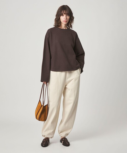 Steven Alan(スティーブンアラン)の「<Steven Alan>コットン スウェット プルオーバー(Tシャツ/カットソー・レディース・オフホワイト/ダークブラウン/ネイビー・FREE)」の9枚目の写真