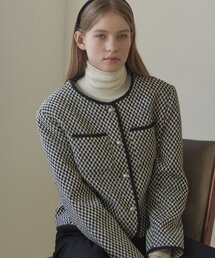 NONLOCAL（ノンローカル）の「Atelier Tweed Crop Jacket - Check（その他アウター）」