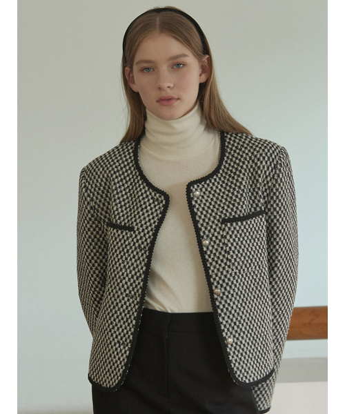 NONLOCAL（ノンローカル）の「Atelier Tweed Crop Jacket - Check（その他アウター・レディース・その他・FREE）」の2枚目の写真
