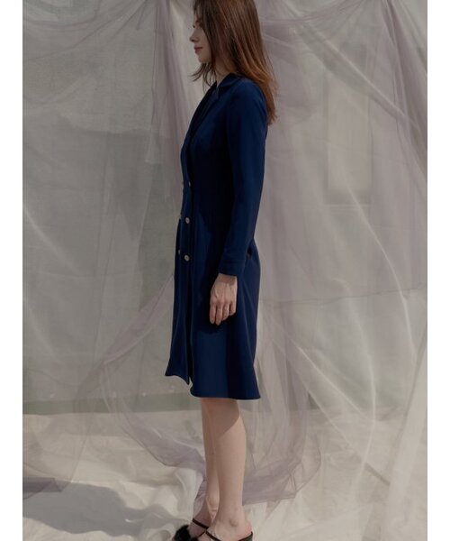 Sorry,Too Much Love(ソーリートゥーマッチラブ)の「Double Button Trench Style Dress_Navy(ワンピース・レディース・その他・S/M)」の3枚目の写真