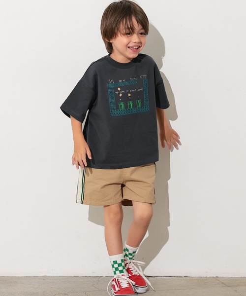 Ocean&Ground（オーシャン&グラウンド）の「ENJOY STITCH Tシャツ/刺繍（Tシャツ/カットソー・キッズ・キナリ/ホワイト/ライトブルー/ブラック・100/95/90/80/140/130/120/110）」の12枚目の写真