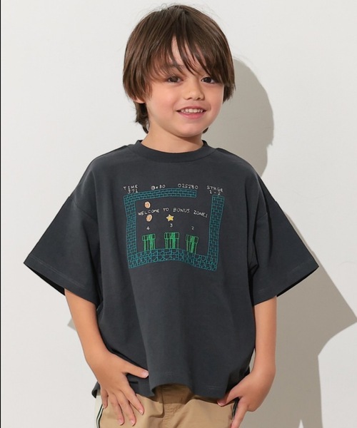 Ocean&Ground（オーシャン&グラウンド）の「ENJOY STITCH Tシャツ/刺繍（Tシャツ/カットソー・キッズ・キナリ/ホワイト/ライトブルー/ブラック・100/95/90/80/140/130/120/110）」の11枚目の写真