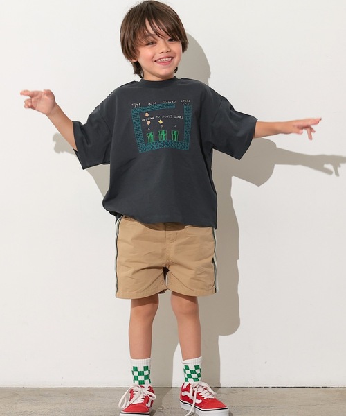 Ocean&Ground（オーシャン&グラウンド）の「ENJOY STITCH Tシャツ/刺繍（Tシャツ/カットソー・キッズ・キナリ/ホワイト/ライトブルー/ブラック・100/95/90/80/140/130/120/110）」の14枚目の写真