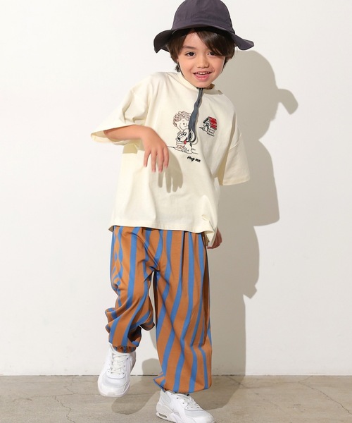 Ocean&Ground（オーシャン&グラウンド）の「ENJOY STITCH Tシャツ/刺繍（Tシャツ/カットソー・キッズ・キナリ/ホワイト/ライトブルー/ブラック・100/95/90/80/140/130/120/110）」の6枚目の写真