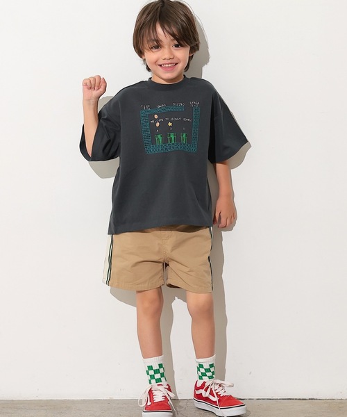 Ocean&Ground（オーシャン&グラウンド）の「ENJOY STITCH Tシャツ/刺繍（Tシャツ/カットソー・キッズ・キナリ/ホワイト/ライトブルー/ブラック・100/95/90/80/140/130/120/110）」の13枚目の写真