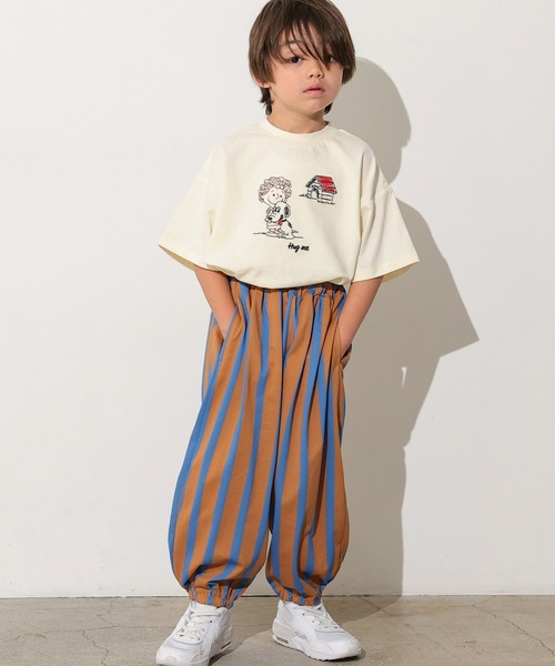 Ocean&Ground（オーシャン&グラウンド）の「ENJOY STITCH Tシャツ/刺繍（Tシャツ/カットソー・キッズ・キナリ/ホワイト/ライトブルー/ブラック・100/95/90/80/140/130/120/110）」の8枚目の写真