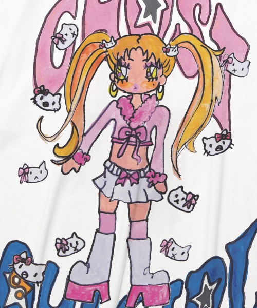 NICE GHOST CLUB（ナイスゴーストクラブ）の「[X SOULPUSSSY CAT]GHOSTSOULGIRL GYARU BIG BIG TEE_WHITE(NG2FMUT510A)（Tシャツ/カットソー・レディース・その他・S/M）」の4枚目の写真