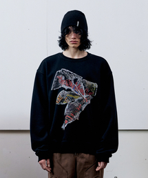 THEVINYLHOUSE（ザバイニルハウス）の「BURNING PAPER SWEATSHIRT BLACK（スウェット）」