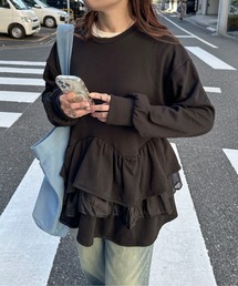 PILIT | ティアードペプラムトップス(Tシャツ/カットソー)