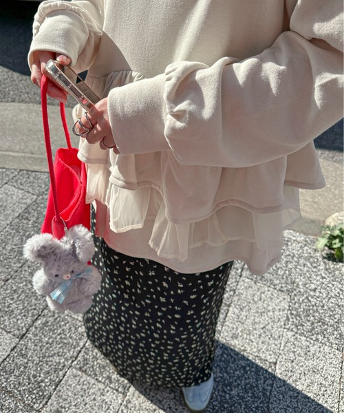 PILIT(ピリット)の「ティアードペプラムトップス(Tシャツ/カットソー・レディース・アイボリー/ブラック・MEDIUM)」の16枚目の写真
