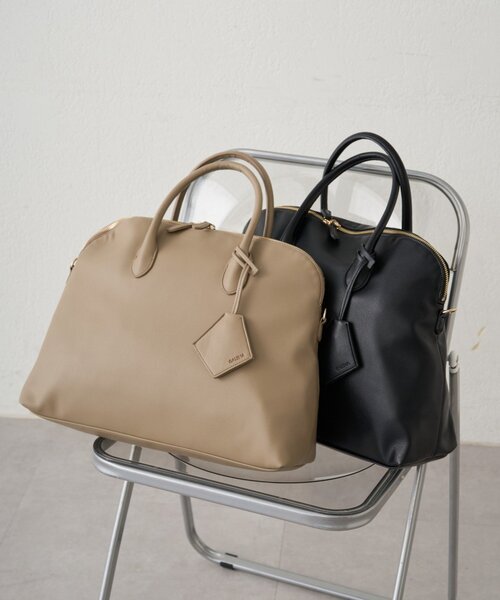 LOUNGEDRESS（ラウンジドレス）の「【GALENA/ガレナ】ドームボストンバッグ（ボストンバッグ・レディース・ブラック/ベージュ・FREE）」の3枚目の写真