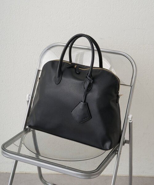 LOUNGEDRESS（ラウンジドレス）の「【GALENA/ガレナ】ドームボストンバッグ（ボストンバッグ・レディース・ブラック/ベージュ・FREE）」の4枚目の写真