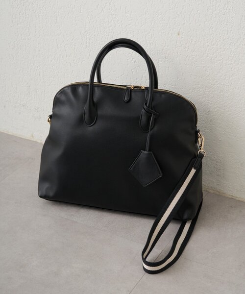 LOUNGEDRESS（ラウンジドレス）の「【GALENA/ガレナ】ドームボストンバッグ（ボストンバッグ・レディース・ブラック/ベージュ・FREE）」の5枚目の写真