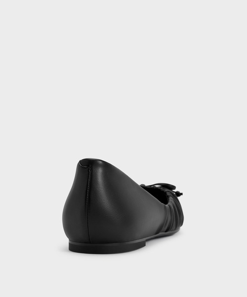 CHARLES & KEITH（チャールズ & キース）の「ルーシュドボウ バレエフラット（バレエシューズ・レディース・ブラック/サンドベージュ・25cm/24.5cm/23.5cm/23cm/22.5cm）」の11枚目の写真