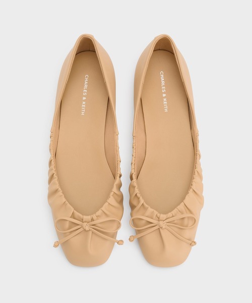 CHARLES & KEITH（チャールズ & キース）の「ルーシュドボウ バレエフラット（バレエシューズ・レディース・ブラック/サンドベージュ・25cm/24.5cm/23.5cm/23cm/22.5cm）」の7枚目の写真