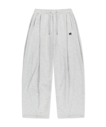 TAG TWO TUCK WIDE SWEAT PANTS - ASH