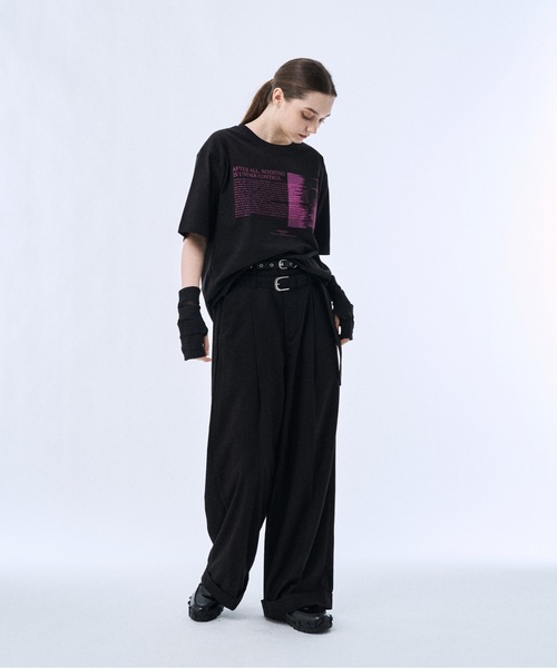 PHILTHEORY（フィルセオリー）の「Glitch poem graphic T-shirts / グリッチポエムグラフィックT（Tシャツ/カットソー・メンズ・ホワイト/ブラック・1/3/2）」の5枚目の写真