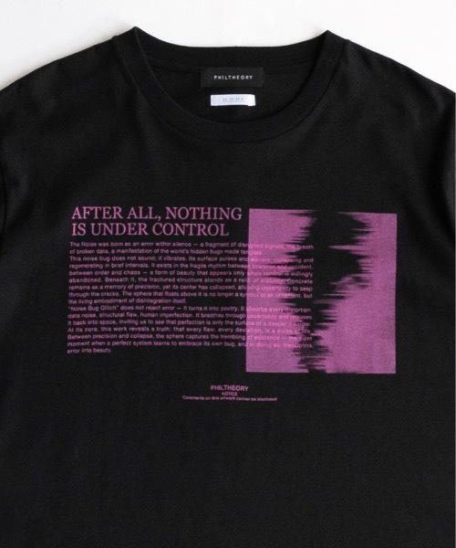 PHILTHEORY（フィルセオリー）の「Glitch poem graphic T-shirts / グリッチポエムグラフィックT（Tシャツ/カットソー・メンズ・ホワイト/ブラック・1/3/2）」の9枚目の写真
