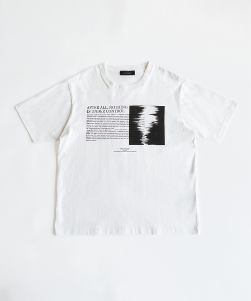 PHILTHEORY（フィルセオリー）の「Glitch poem graphic T-shirts / グリッチポエムグラフィックT（Tシャツ/カットソー・メンズ・ホワイト/ブラック・1/3/2）」の10枚目の写真