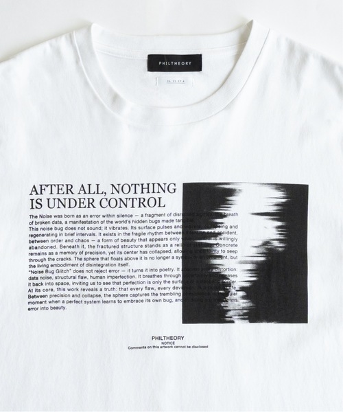 PHILTHEORY（フィルセオリー）の「Glitch poem graphic T-shirts / グリッチポエムグラフィックT（Tシャツ/カットソー・メンズ・ホワイト/ブラック・1/3/2）」の11枚目の写真