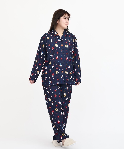 sanrio（サンリオ）の「《サンリオキャラクターズ》70sウィークエンド 長袖 パジャマ（ルームウェア/パジャマ・レディース・ネイビー/オフホワイト・L/M）」の4枚目の写真