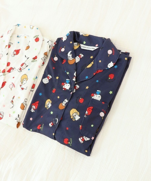 sanrio（サンリオ）の「《サンリオキャラクターズ》70sウィークエンド 長袖 パジャマ（ルームウェア/パジャマ・レディース・ネイビー/オフホワイト・L/M）」の9枚目の写真